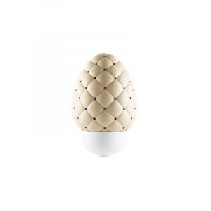 White quilted chocolate egg