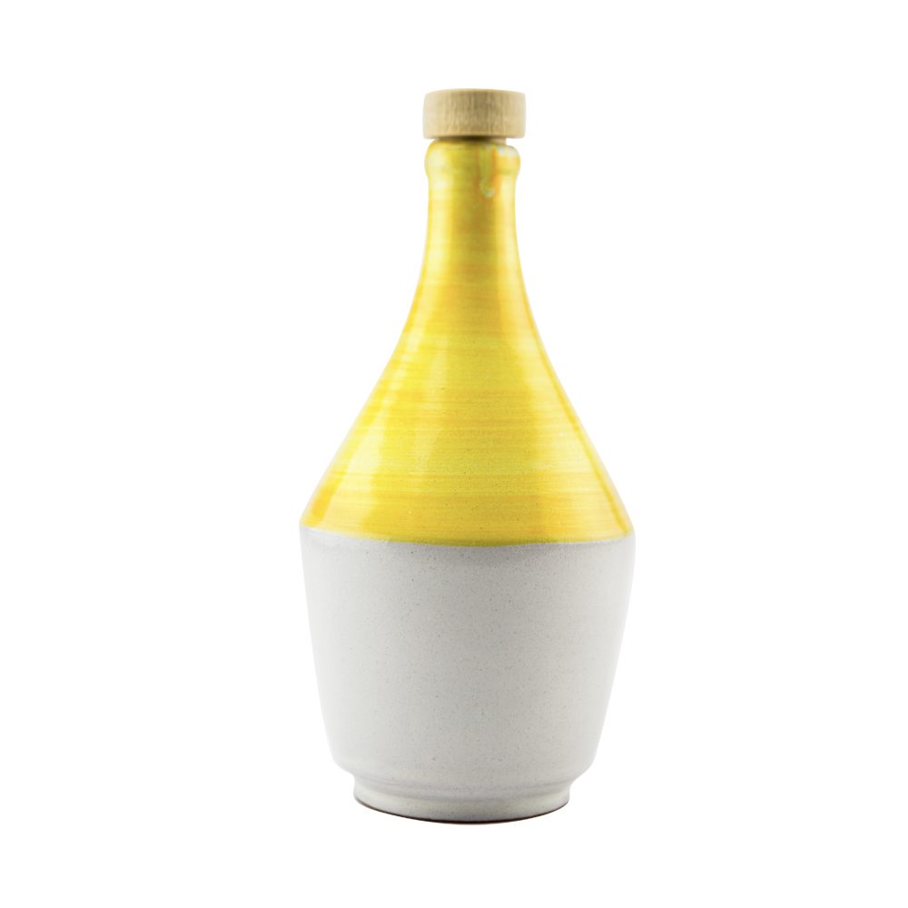Half Yellow Ceramic Bottle