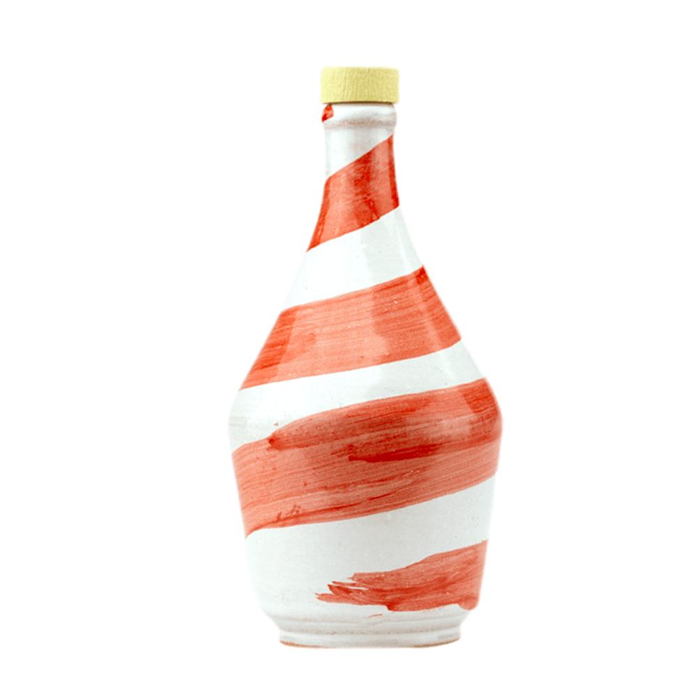 Spiral Red Ceramic Bottle