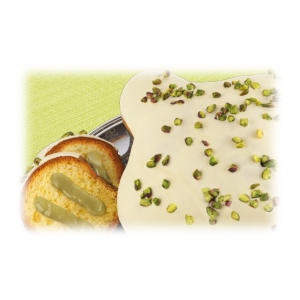 Artisan Colomba  Le Chic  with extra fine white chocolate and chopped Sicilian pistachio